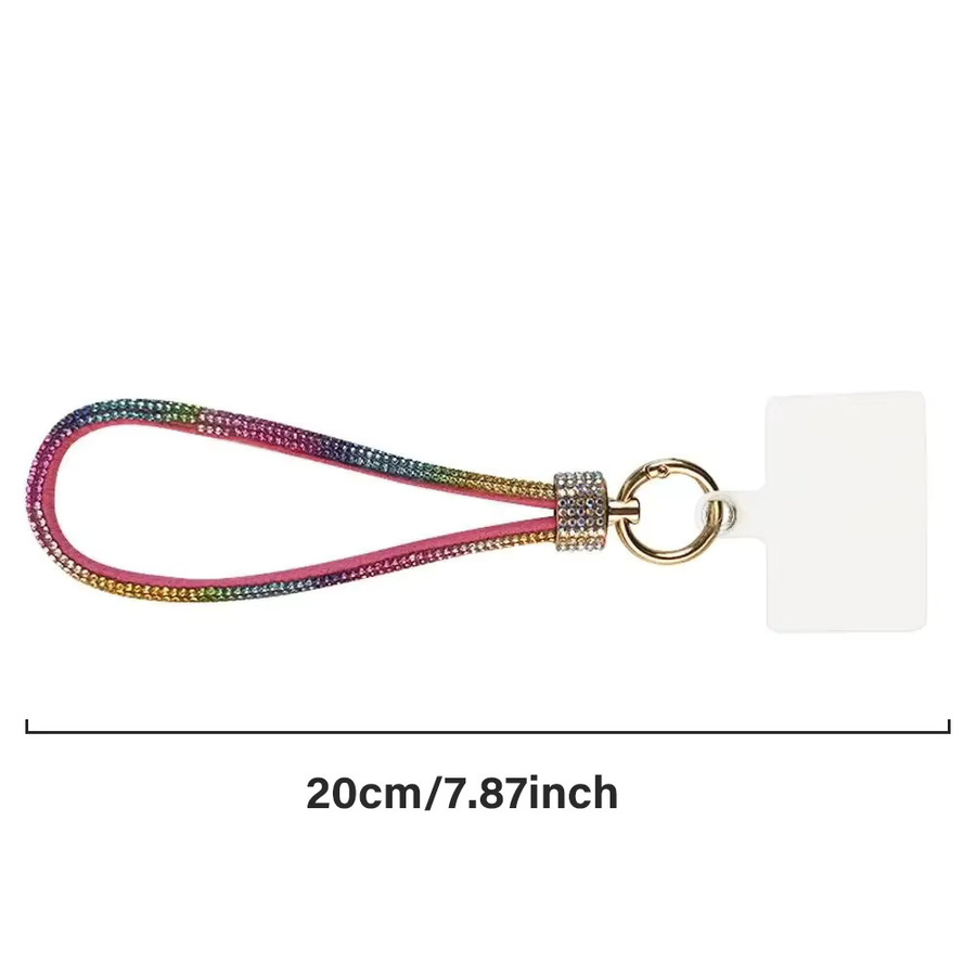 WSSHE Luxus-Handyarmband mit Glitzer-Strass-Kette in Silber und Multicolour für iPhone und Samsung - Bild 2