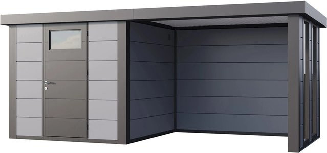 Telluria Gerätehaus Classico in Grau mit Lounge S Rechts und Fenster, B/H/T: 542 x 219 x 258 cm - Bild 1