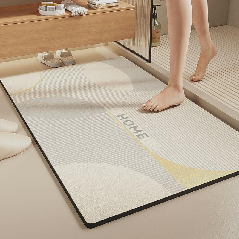 Yiran Furniture Kieselgur Fußmatte aus Diatomeenschlamm, schnelltrocknend und wasserabsorbierend, Anti-Rutsch-Matte, B/T: 90 x 60 cm - Bild 1