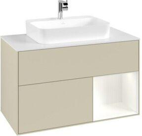 V&B Waschtischunterschrank Finion 100 Wandhängend in Grau Lackiert - Bild 1