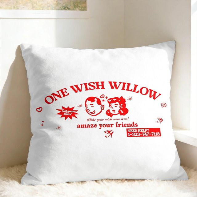 JMG Clothing Weidenkissenbezug Ein Wunsch im Vintage-Design, Mehrfarbig, B/H: 40 x 40 cm - Bild 1