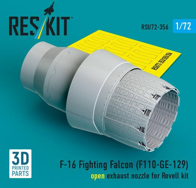 Revell F-16 Fighting Falcon (F110-GE-129), Open exhaust nozzle, 3D Printed - Bild 1