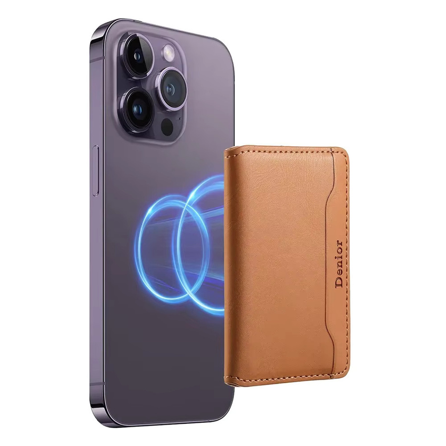 LICOERS MagSafe Leder Brieftaschenhülle mit Kartenhalter und Ständer für iPhone, Samsung und Pixel in Schwarz oder Braun - Bild 4