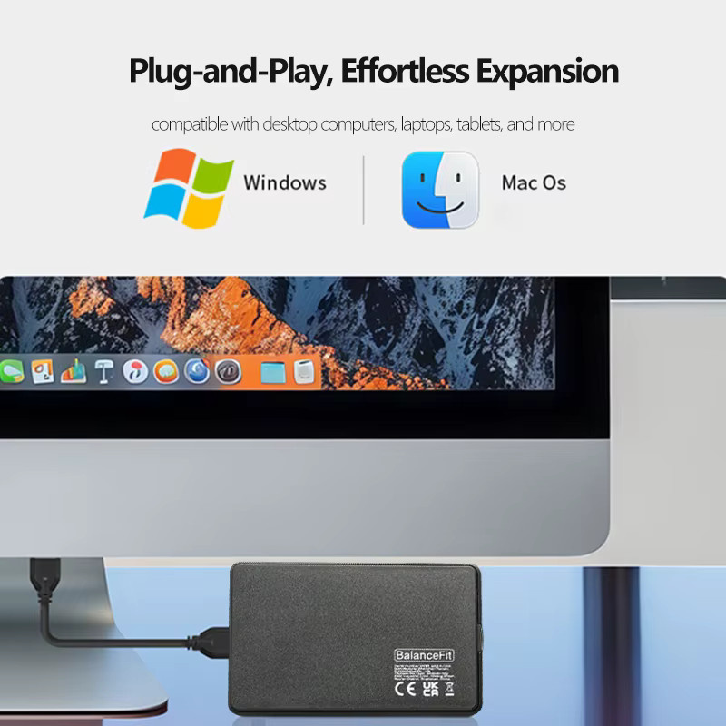 Congdi USB C auf SATA III HDD-Adapter, transparentes externes 2,5 Zoll Festplattengehäuse mit USB 3.0/3.1 Unterstützung, 5 Gbit/s - Bild 5
