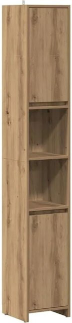 vidaXL Badschrank Artisan-Eiche in Braun mit Türen und Schubladen, Wandmontage, B/T/H: 30 x 30 x 183,5 cm - Bild 1