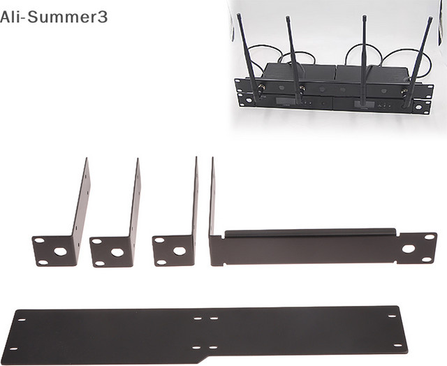 Rackmount Metallrahmen für drahtlose Mikrofonsysteme und Empfänger QLXD, ULXD, SLXD in Schwarz - Bild 1