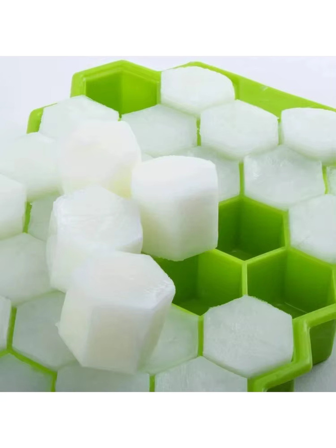 Yunliwei Eiswürfelform und Eis am Stiel Hersteller aus Silikon mit Deckel, BPA-frei, Grün - Bild 2