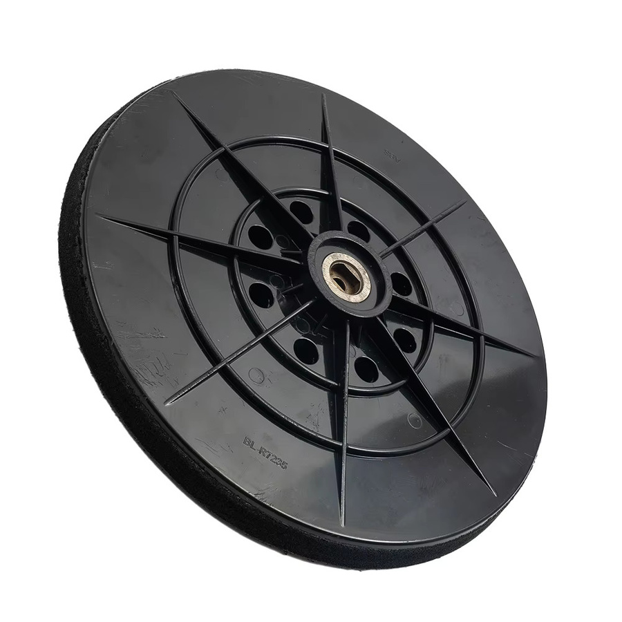 Vibratite Backup Pad für Trockenbau Schleifer mit 8 Loch Klett und 6mm Gewinde, 9 Zoll, Schwarz - Bild 4