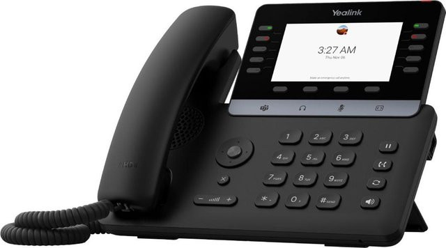 Yealink MP55 E2 Microsoft Teams VoIP-Telefon in Schwarz mit 4,3 Zoll Display, Bluetooth und Wi-Fi 6 - Bild 1