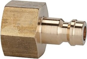 Riegler Nippel für Kupplungen NW 5 aus Messing in Gold, G 1/4 IG, SW 17 - Bild 1
