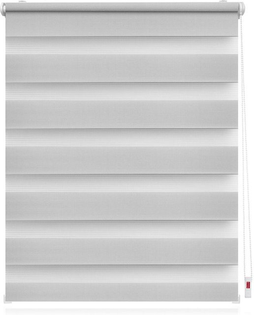 LICHTBLICK Duo Rollo Klemmfix Day & Night, Grau, B: 50 cm, H: 150 cm - Bild 1