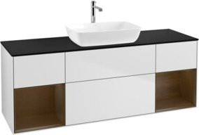 V&B Waschtischunterschrank Finion in Weiß lackiert, Breite: 160 cm, Tiefe: 50,1 cm, Höhe: 50,1 cm - Bild 1