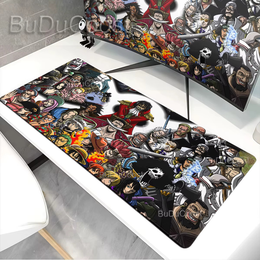 Bandai One Piece Mauspad mit Zoro und Luffy Design, rutschfeste XL Computermatte für PC Gamer, Multicolour - Bild 1