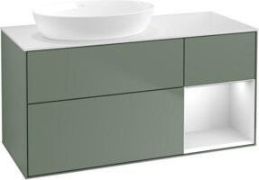 V&B Waschtischunterschrank Finion in Weiß lackiert mit Regal, Breite: 120 cm, Tiefe: 50,1 cm, Höhe: 50,1 cm - Bild 1