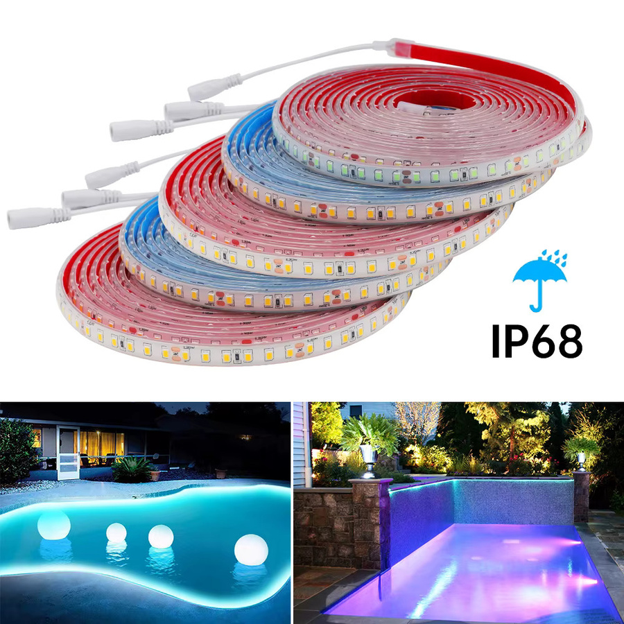 GAHADA IP68 Wasserdichter LED-Streifen 12V mit 120 LEDs/m, Selbstklebend, Weiß, SMD 2835, Flexibles Silikon-Band für Außenbereich und Heimdekoration - Bild 4