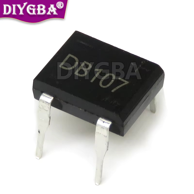 100 Stück DB207 DIP-4 Brückengleichrichter 1000V 2A in Schwarz von DIYGBA - Bild 1