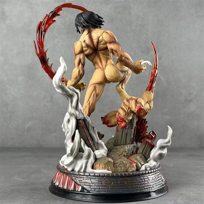 Bandai Attack On Titan Eren Yeager Actionfigur aus PVC, Anime-Statue in Kampfform, Höhe: 22 cm - Bild 3