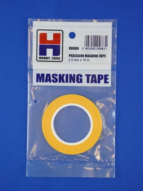 Hobby 2000 Masking Tape aus Papier in Gelb, Breite: 0,25 cm, Länge: 18 m - Bild 1