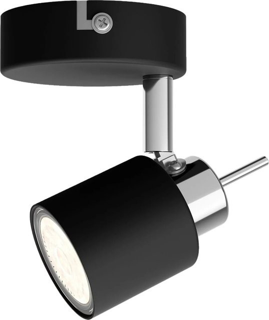 Philips Spot Meranti 1-Flammig Schwarz aus Holz und Metall mit GU10 Fassung und verstellbarem LED-Licht - Bild 1