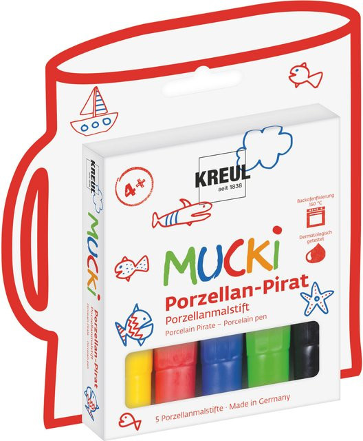 KREUL MUCKI Porzellan-Pirat Porzellanmalstift Set in Multicolor für Kinder - Bild 2