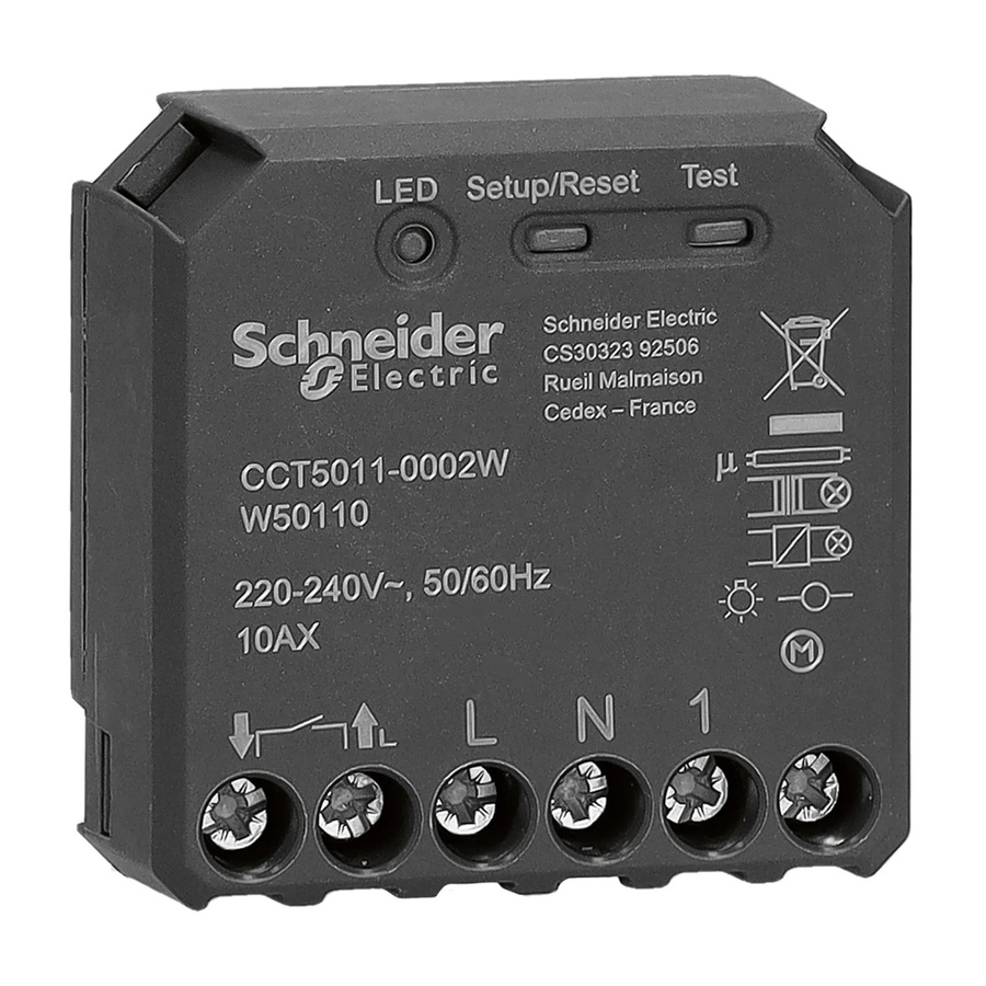 Schneider Electric Wiser Unterputz Schaltaktor CCT5011-0002W 1fach Anthrazit - Bild 2
