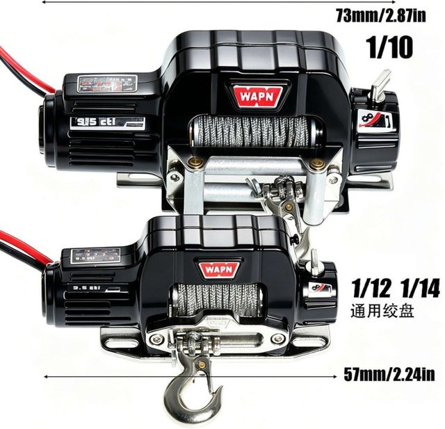 AINY-RC Metallwinden-Fernbedienungs-Upgrades, Zubehör, Schwarz - Bild 1