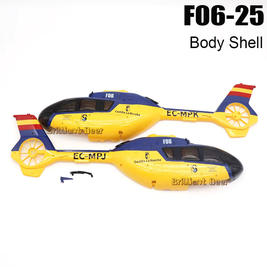 YuXiang F06 EC135 Rc Hubschrauber Zubehör, Körper Shell, Schwanz Fin, Körper Klinge - Bild 2