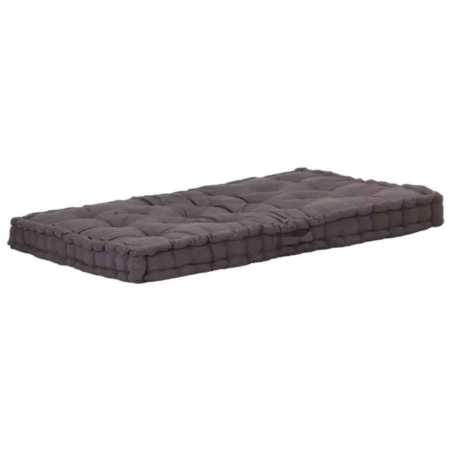 vidaXL Palettenkissen aus Baumwolle in Anthrazit, B/T/H: 120 x 80 x 10 cm - Bild 2