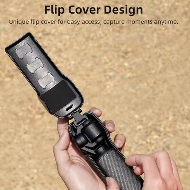 DJI OSMO Pocket 3 Schutzhülle in Schwarz mit Objektiv-Displayschutzfolie und Anti-Fall-Abdeckung inklusive Schnellverschluss-Shell - Bild 1