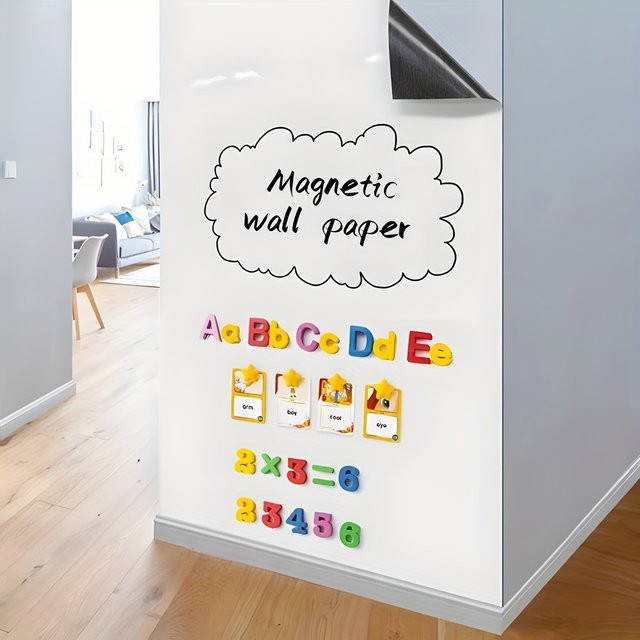 Magnetische Whiteboard-Tapete als selbstklebender Aufkleber in Weiß für Geschirrspüler, Heim und Büro - Bild 1