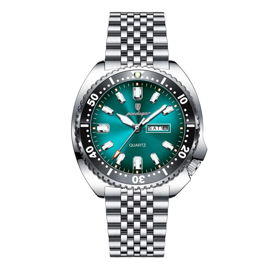 POEDAGAR Armbanduhr Edelstahl, Quarz, Datum, Herren - Bild 7