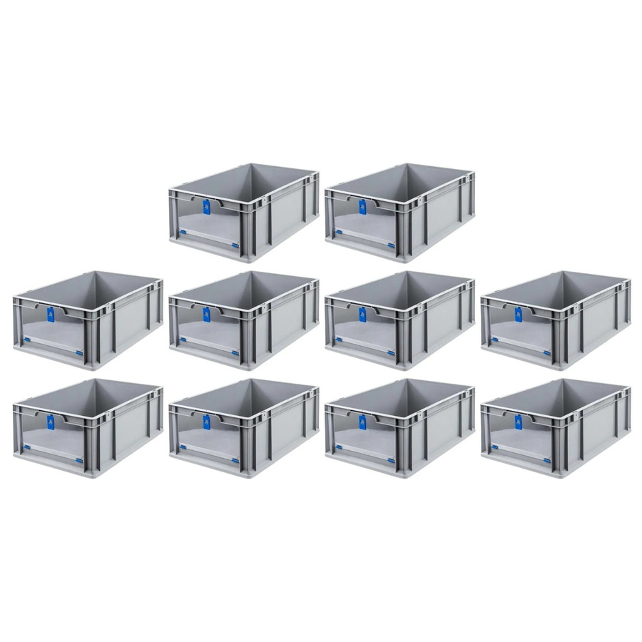PROREGAL SparSet 10x Eurobox NextGen Insight Cover Blau mit verstärkten Wänden, H x B x T: 22 x 40 x 60 cm - Bild 2