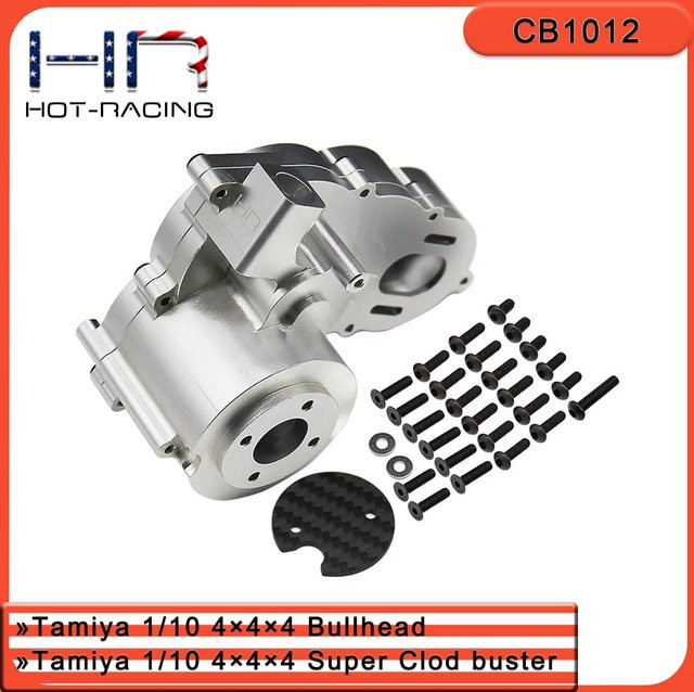 Tamiya Super Clod Buster/Bullhead Aluminiumgetriebe Universal vorne und hinten, 1/10, Metall - Bild 1