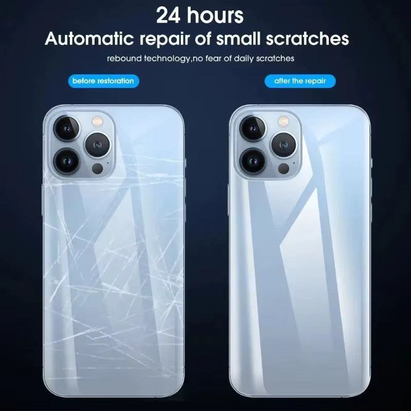 4er-Pack Hydrogel-Schutzfolien für Apple iPhone 16 Pro, 16 Pro Max und 16 Plus, transparente Rückseitenabdeckung, ultra-dünn und kratzfest - Bild 4