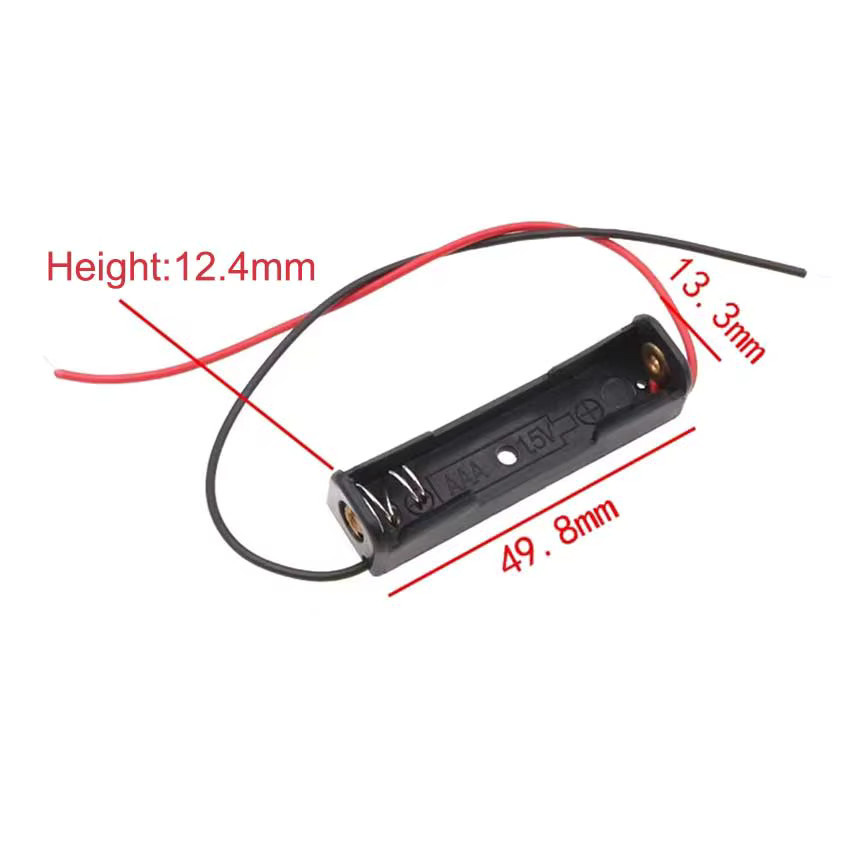 JCD AAA Batteriehalter Box zur Aufbewahrung von 1,5V Batterien in Schwarz - Bild 1