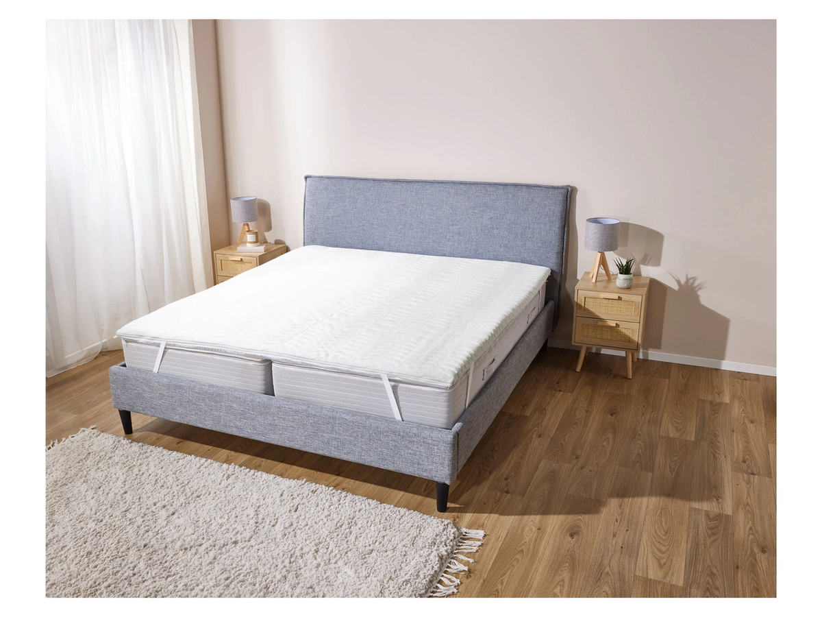 LIVARNO HOME Matratzen-Topper mit weicher Noppenstruktur in Weiß, B/T: 200 x 200 cm - Bild 2