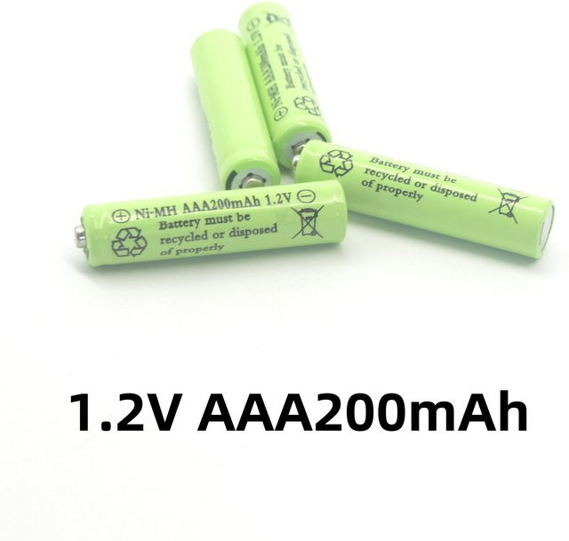 Lerp AAA Akku 1,2 V 200 mAh grün für Spielzeug, Mikrofone und Spielekonsolen - Bild 1