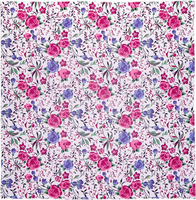 Wende-Mitteldecke Rose von viva domo mit floralem Design in Beere und Mehrfarbig, B/B/B: 85 x 85 x 85 cm - Bild 1