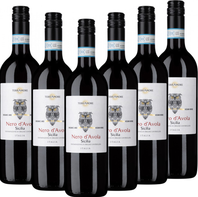 TerrAmore Nero d'Avola Bio Rotwein trocken DOC 6 x 0,75 l - Bild 1