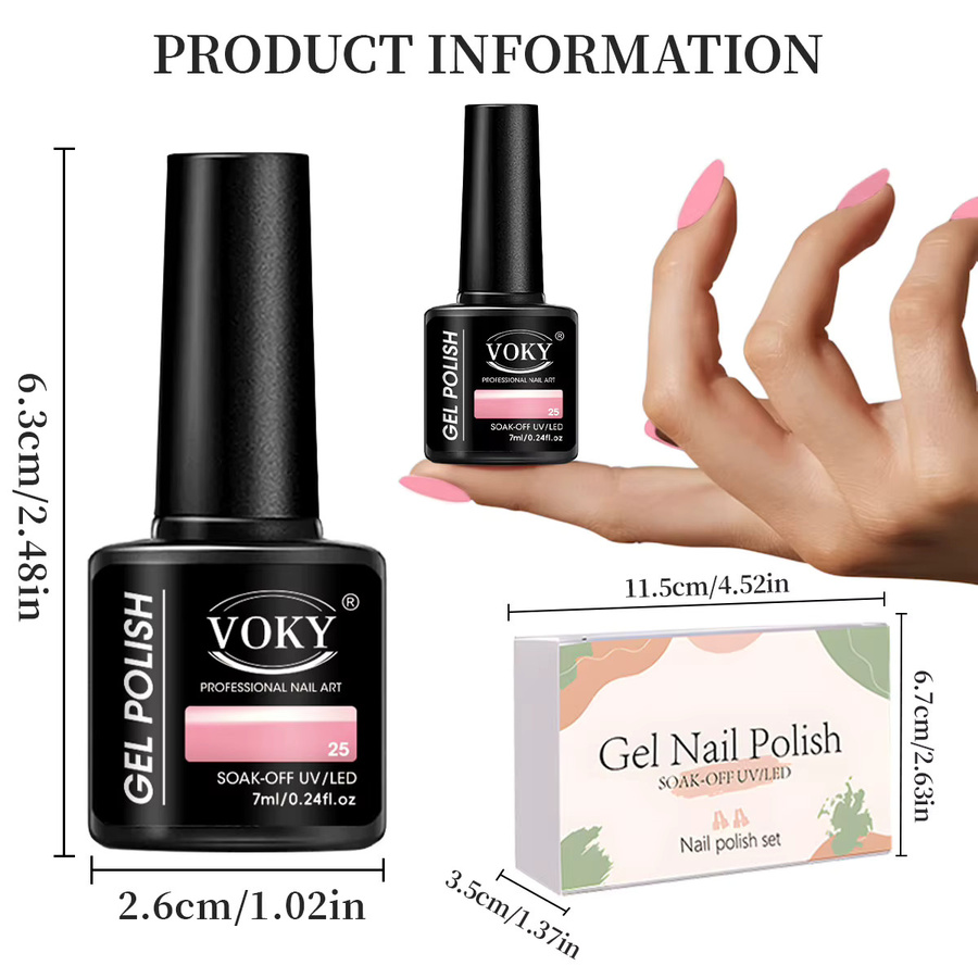 VOKY Gel-Nagellack-Set, 7-teilig, glänzend - Bild 2