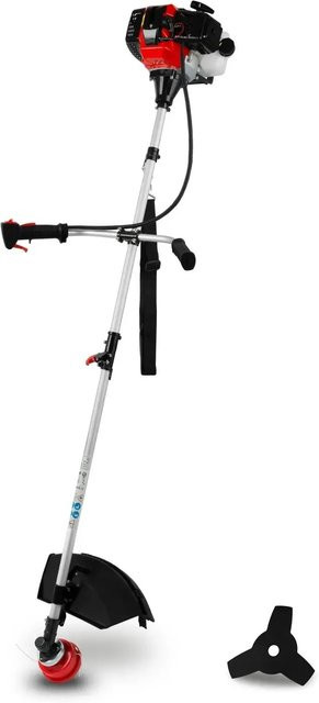 Eberth 2in1 Benzin Multitool Motorsense und Rasentrimmer in Rot - Bild 1