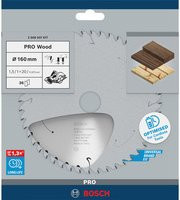 Bosch Hartmetall Kreissägeblatt Standard for Wood für Akkusägen, Durchmesser: 160 mm, Bohrung: 20 mm, 36 Zähne - Bild 2