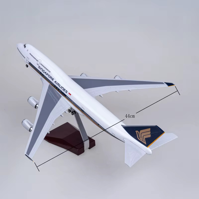 ZOCO Singapore Airline B747 A380 A350 Modellflugzeuge, Druckguss, mit Licht und Rad, 47 cm - Bild 1