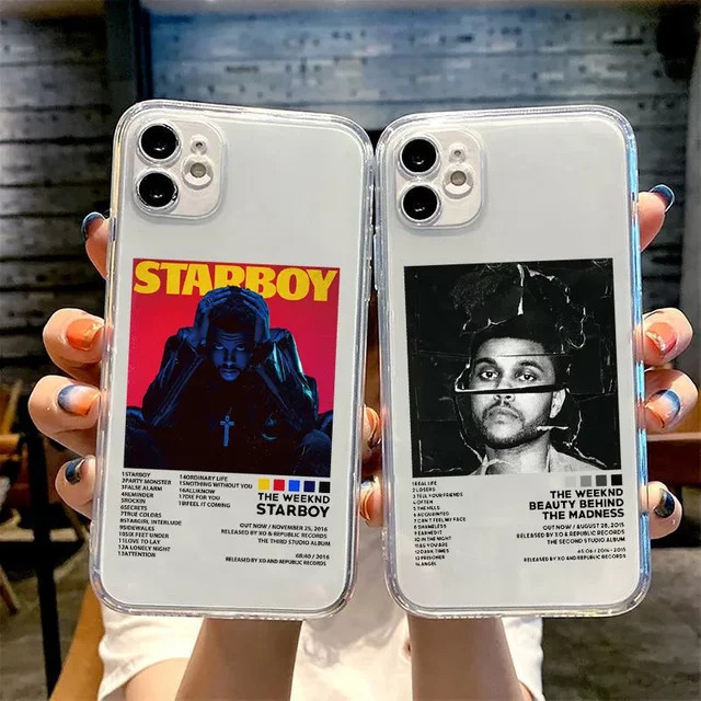 The Weeknd Minimalist Poster Handyhülle für iPhone 11 bis 17 Pro Max, Transparent - Bild 1