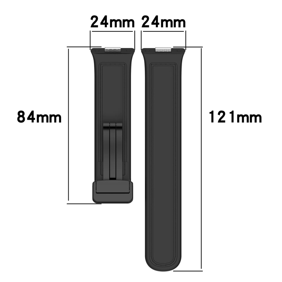 Uhrenarmband Silikon, Leder, Schwarz, für Huawei Watch Fit 4 3 Pro - Bild 4