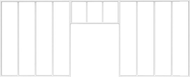 Vente-unique Glaswand Bayview Weiß aus Aluminium und Glas B/H/T: 120 x 83 x 4,2 cm - Bild 1