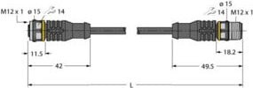 Turck Aktuator- und Sensorleitung PUR RKC4.4T5RSC4.4T/TXL in Schwarz, 5m - Bild 1