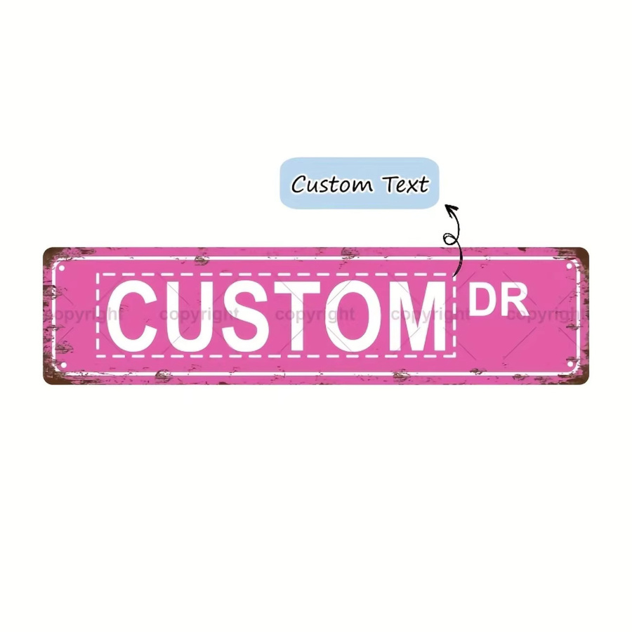 Personalisiertes Vintage-Straßenschild von Hello Young in Grün aus Metall als individuelles Metalldekor - Bild 2