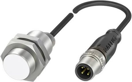 Balluff Induktiver Abstandssensor BAW M18ME-UAC48B-BP01,5-GS04-003 BAW003T, bündig, Analog Spannung, Farbe: Silber, Durchmesser: 18 mm, Länge: 36 mm - Bild 1