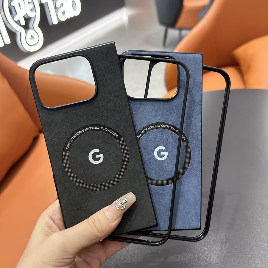 Rockever Leder-Schutzhülle mit MagSafe für Google Pixel 9 Pro und Pixel Fold 2, Schwarz - Bild 2